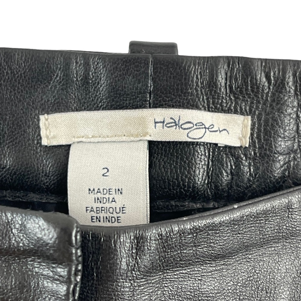 Halogen Classic Black Leather Pants Size 2 - Picture 8 of 10